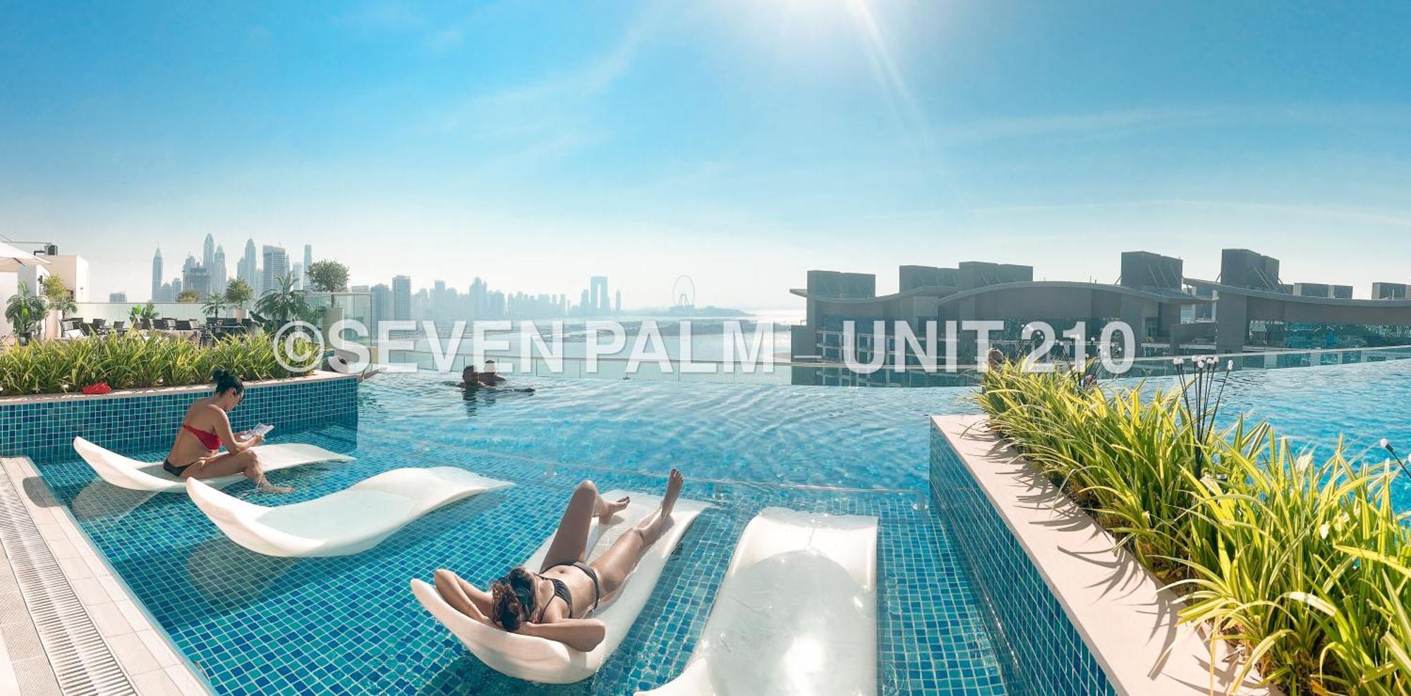 Luxus-Studio Mit Private Beach In Top-Lage, Meerblick & Infinity Pool! Dubai Eksteriør billede