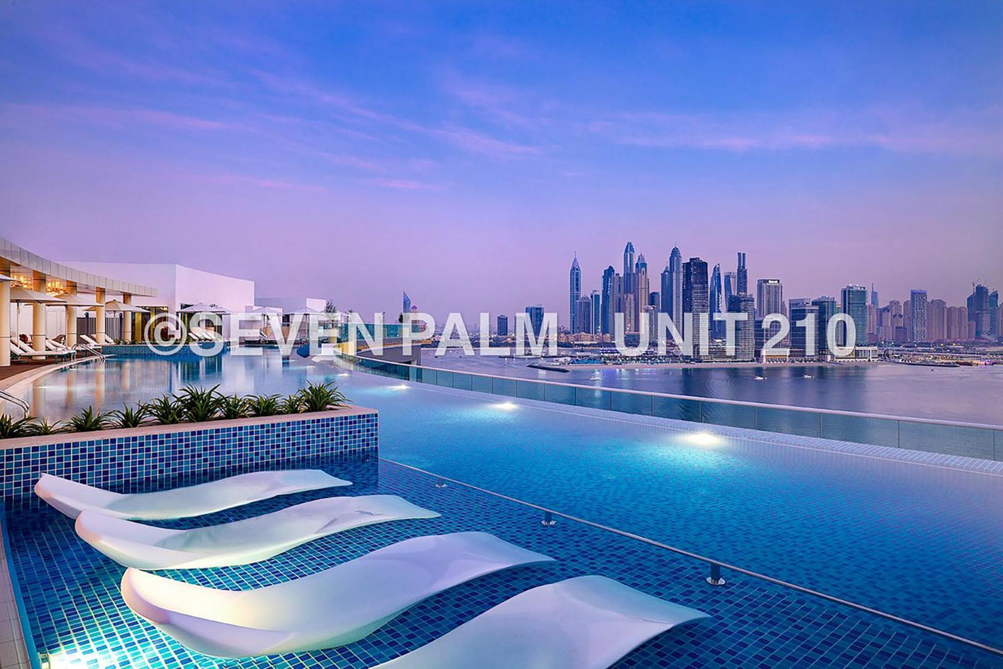 Luxus-Studio Mit Private Beach In Top-Lage, Meerblick & Infinity Pool! Dubai Eksteriør billede