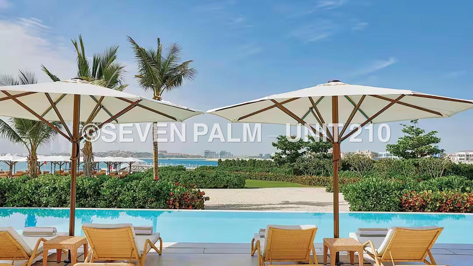 Luxus-Studio Mit Private Beach In Top-Lage, Meerblick & Infinity Pool! Dubai Eksteriør billede